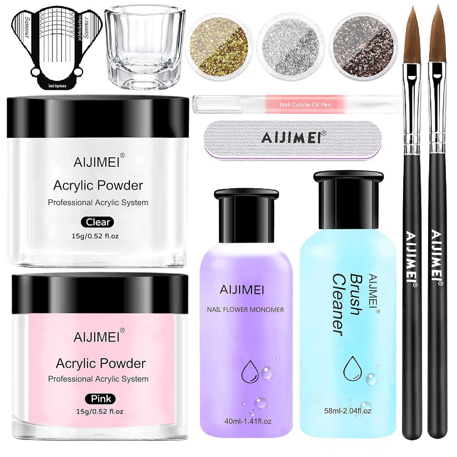 Amazon | AIJIMEI アクリルパウダーネイルキット プロフェッショナル